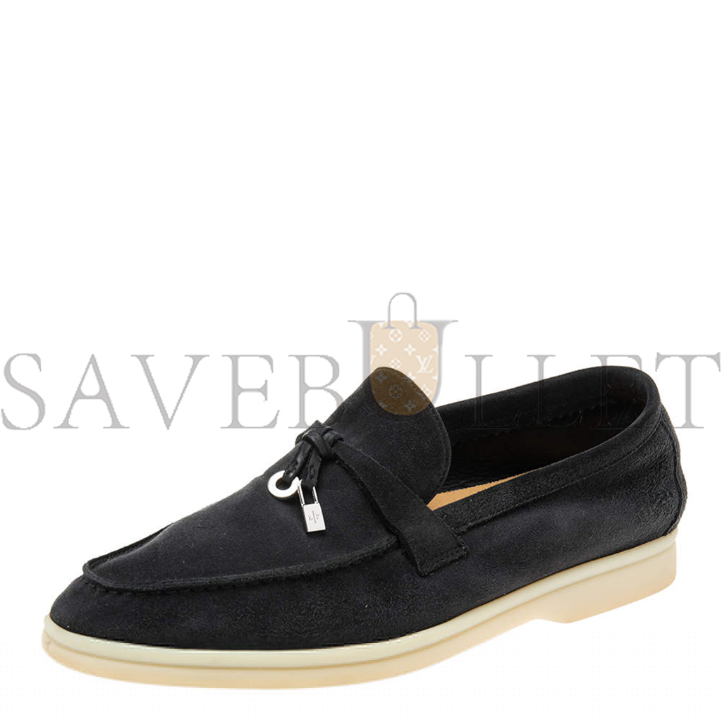 L**o p*ana  black suede summer charms walk slip on loafers fae5444mb97